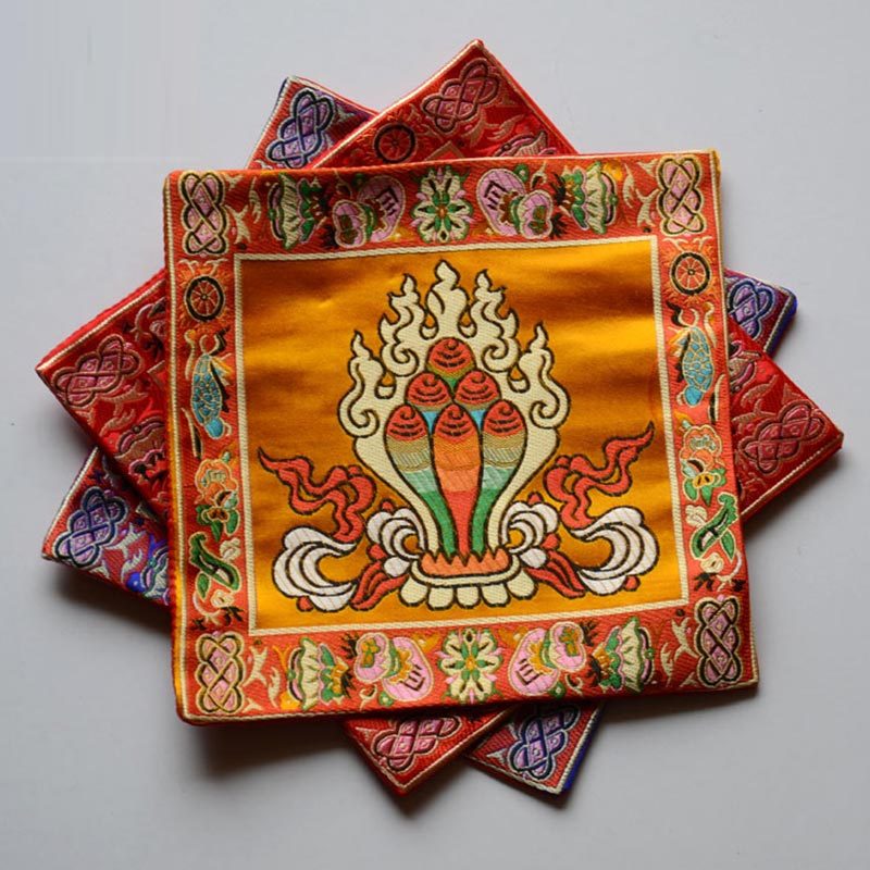 Prayer Altar Mat Healing Meditation Vajra Auspicious Symbols