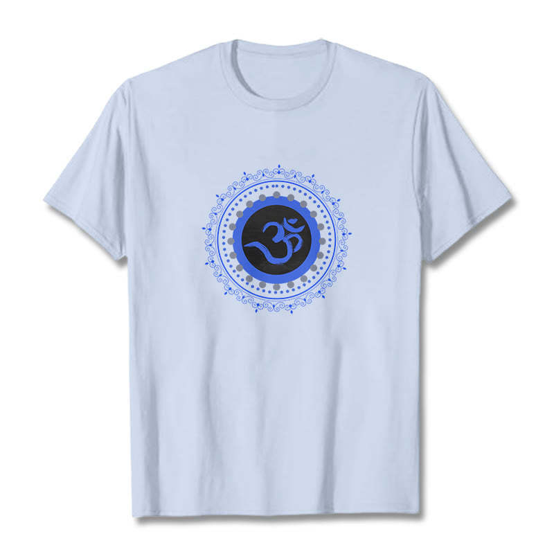 Om Mandala Pattern Cotton Tee T-shirt