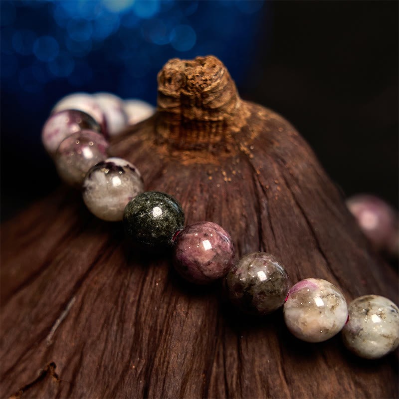 mystic zen Stone Plum Blossom Tourmaline Balance Bracelet
