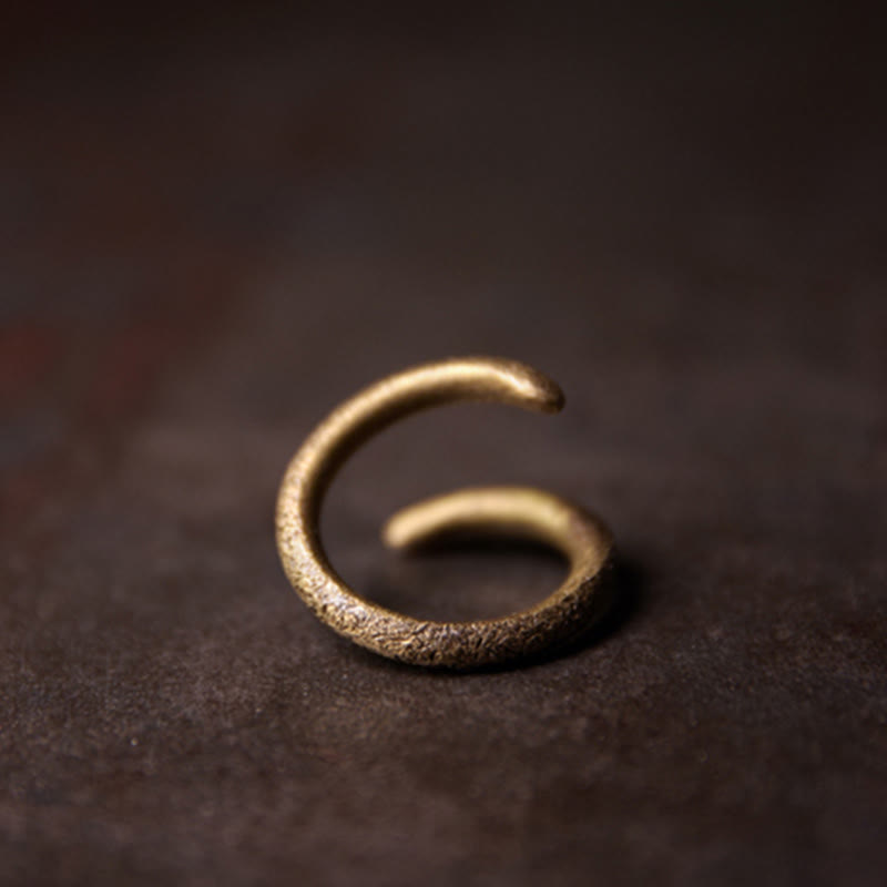 Simple Design Copper Luck Adjustable Ring