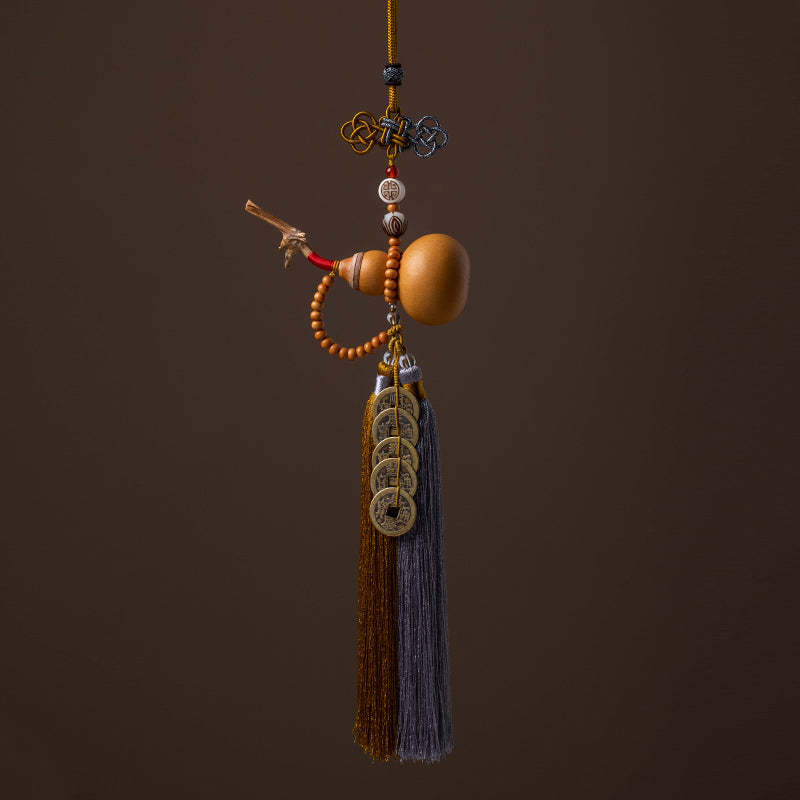 Feng Shui Coins Gourd Chinese Knot Lucky Coins Five Emperor Money Wealth Tassels Decoration