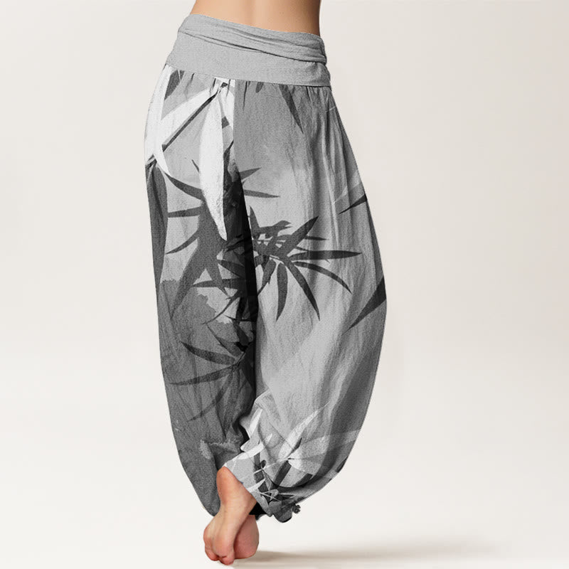Casual Bamboo Women's Elastic Waist Harem Pants