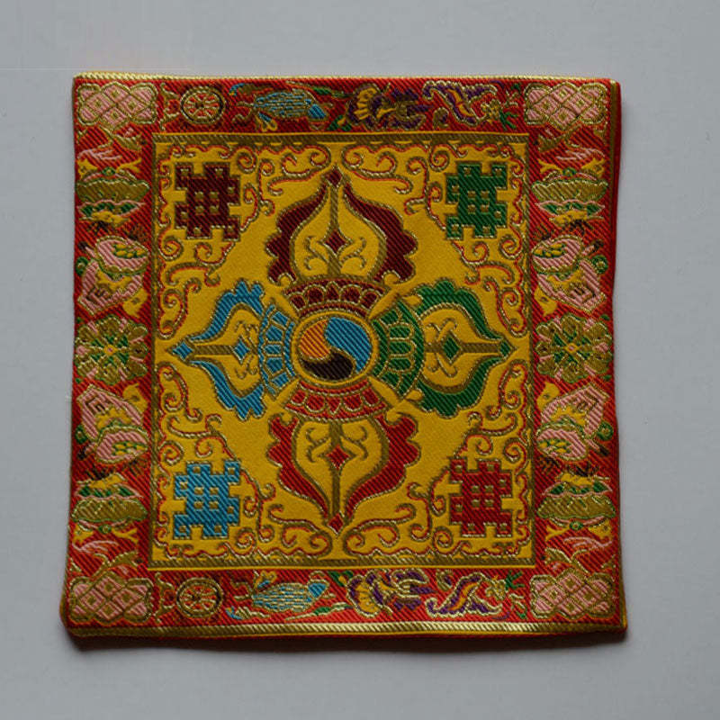 Prayer Altar Mat Healing Meditation Vajra Auspicious Symbols