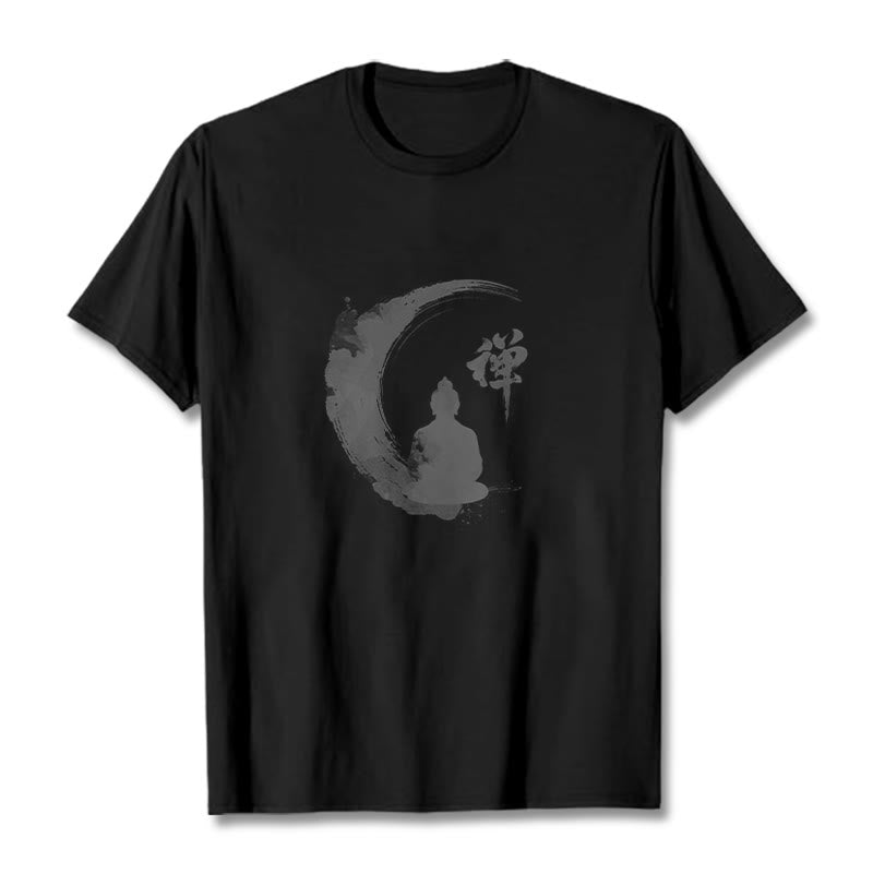 Meditating mystic zen Pattern Cotton Tee T-shirt