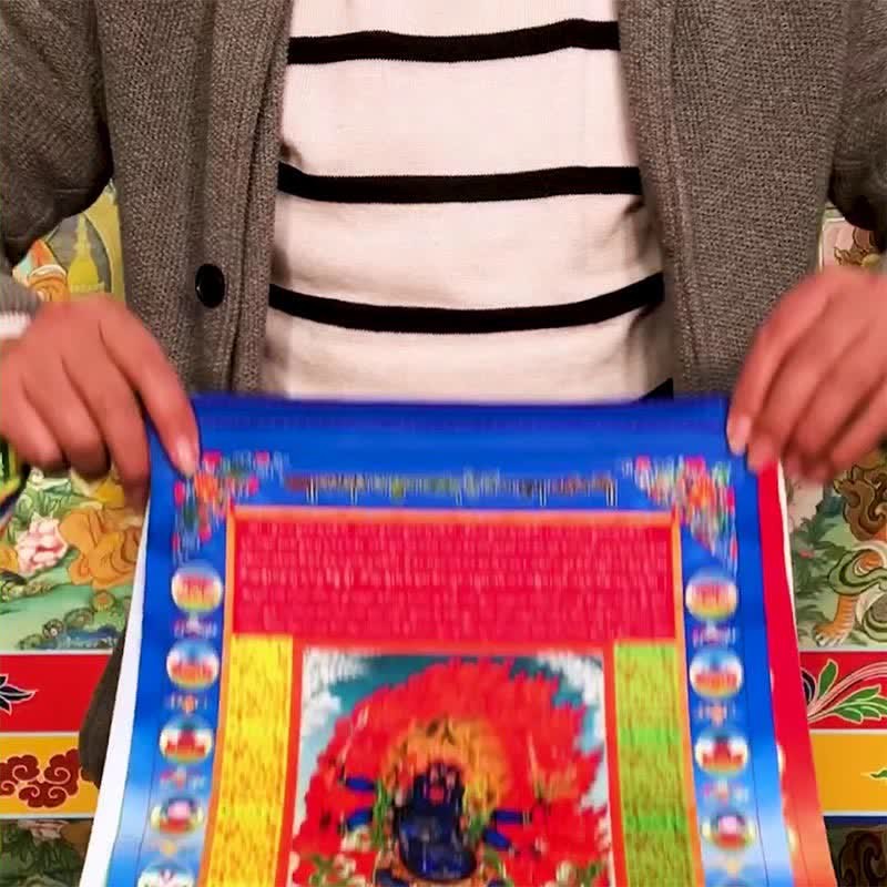 Tibetan 10 Colors Windhorse mystic zen Healing Auspicious Outdoor Prayer Flag