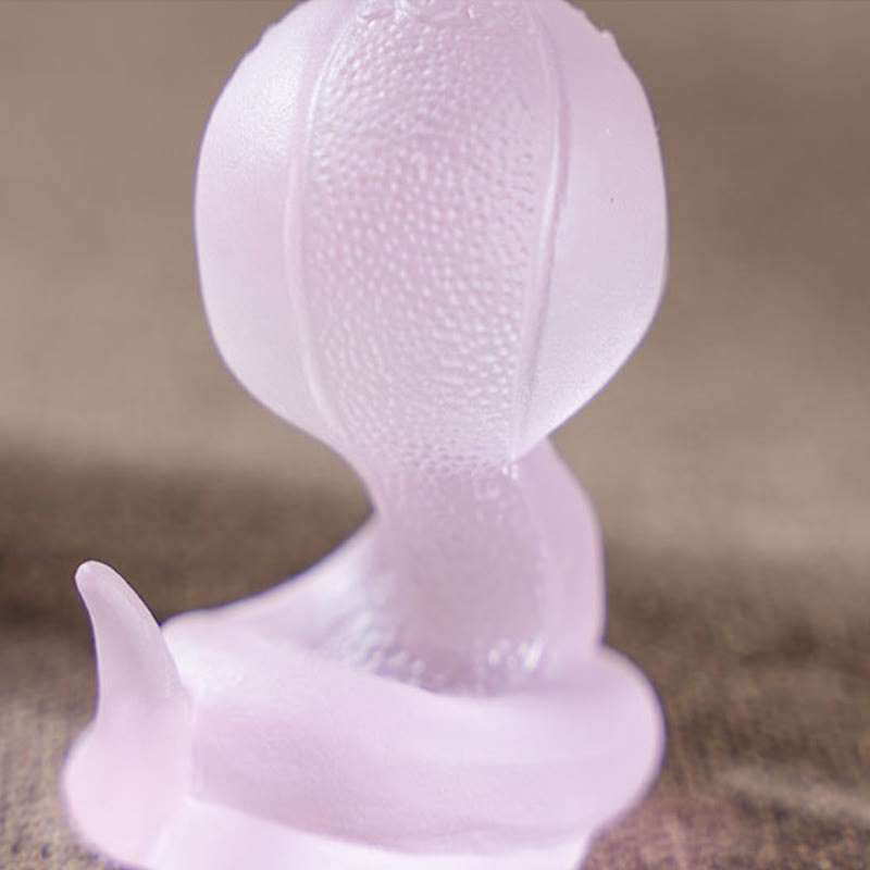 Small Cute Year Of The Snake Liuli Art Piece Home Decoration