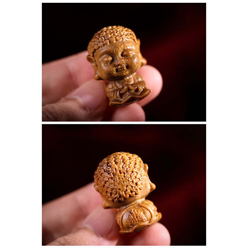 Chinese Zodiac Natal mystic zen Green Sandalwood Lotus Engraved Positive Home Decoration