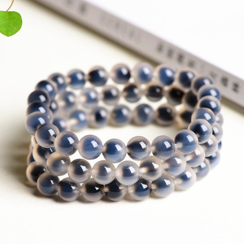 Natural Colorful Candy Agate Harmony Strength Bead Bracelet