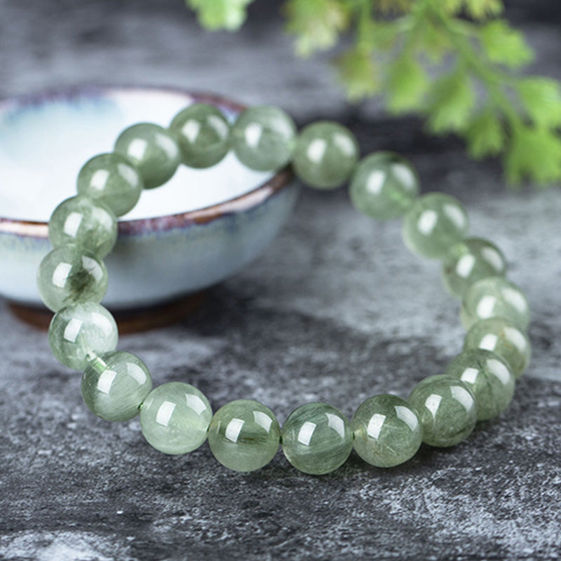 Natural Green Crystal Blessing Wealth Bracelet
