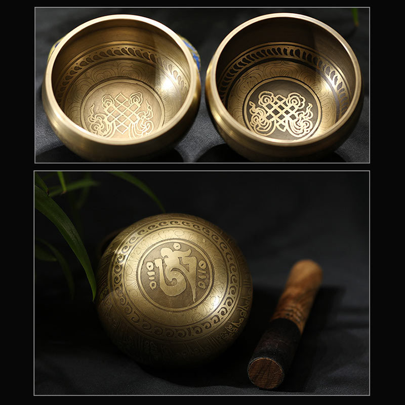 Tibetan Meditation Sound Bowl Handcrafted for Healing and Mindfulness Singing Bowl Set