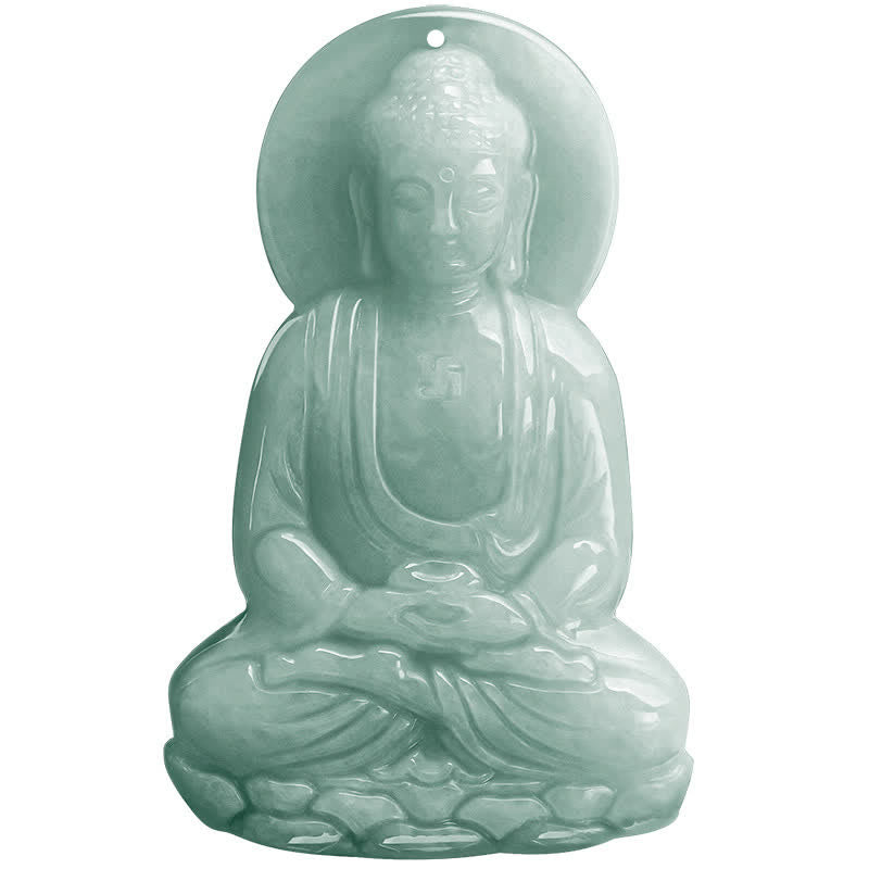 Amitabha mystic zen Jade Amulet Compassion String Necklace