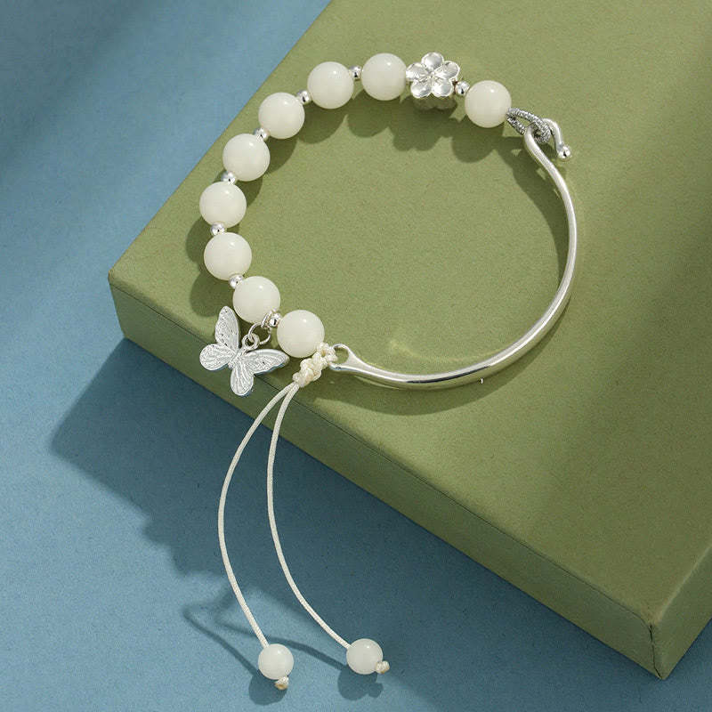 Bodhi Seed Butterfly Lotus Luck Wealth Bracelet Bangle