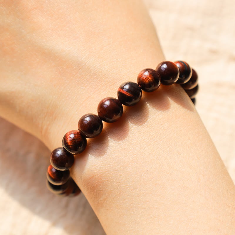 Natural Tiger Eye Healing Bead Bracelet