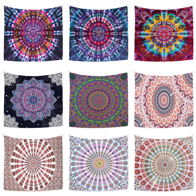 Bohemian Mandala Pattern Tapestry Wall Hanging Wall Art Focus Creativity Home Living Room Decor (Extra 30% Off | USE CODE: FS30)