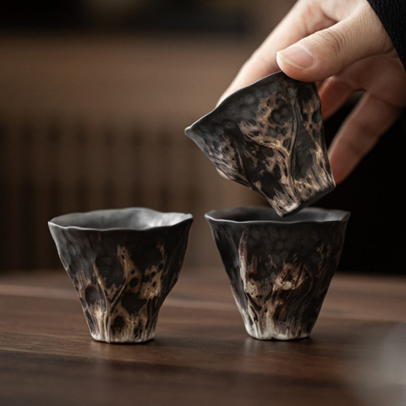 Lotus Flower Shape Zen Ceramic Teacup Kung Fu Tea Cup 50ml