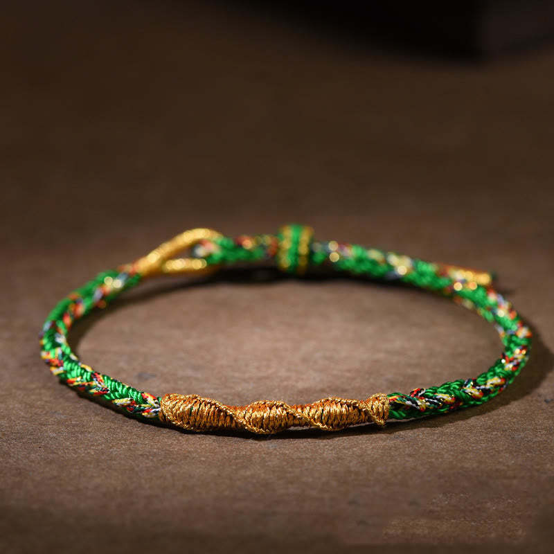 Handmade Chinese Zodiac Natal mystic zen Luck Strength Braided Rope Bracelet