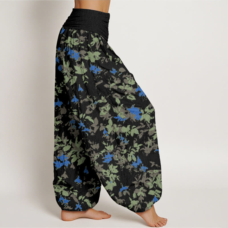 Floral Pattern Women's Elastic Waist Harem Pants