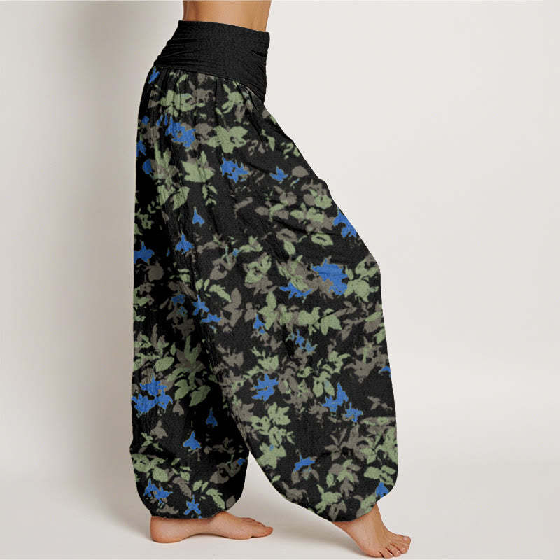 Floral Pattern Women's Elastic Waist Harem Pants