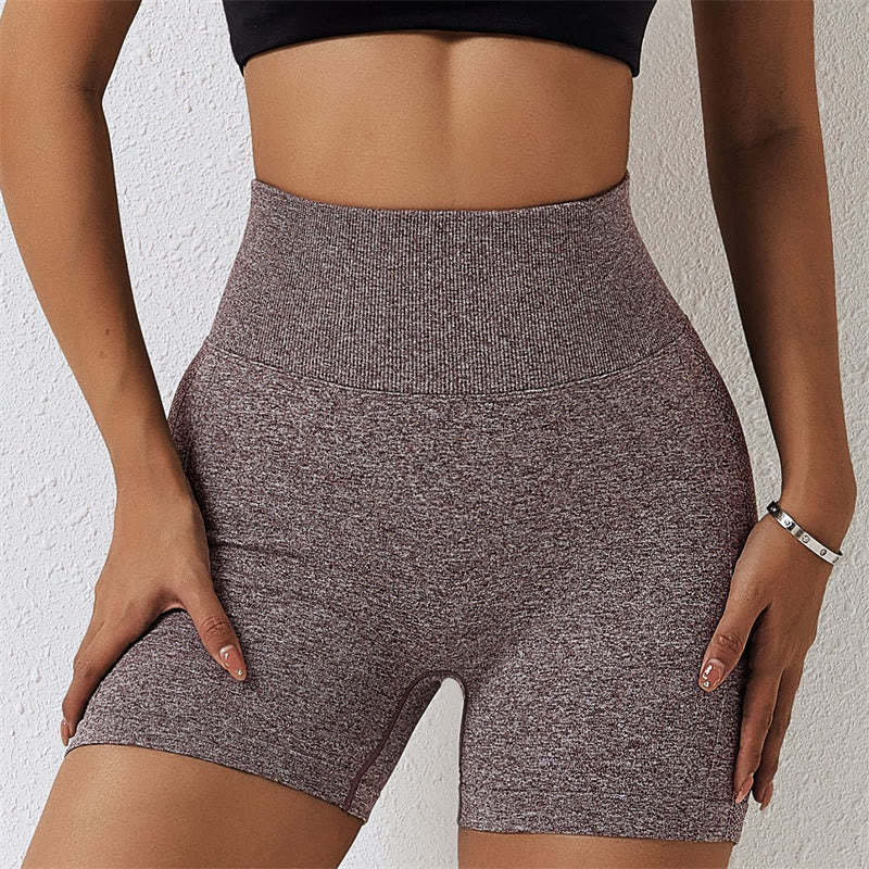 Women Seamless Sports Fitness High Waist Yoga Workout Shorts