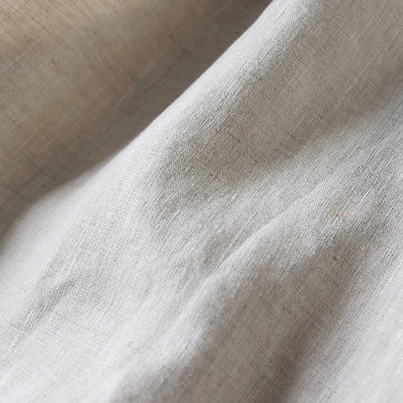 Summer Daily Simple Wrinkle Design Cotton Linen Women's Shorts With Pockets