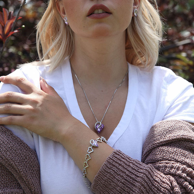 mystic zenstoneshop Love Heart Birthstone Healing Energy Necklace Pendant (Extra 30% Off | USE CODE: FS30)