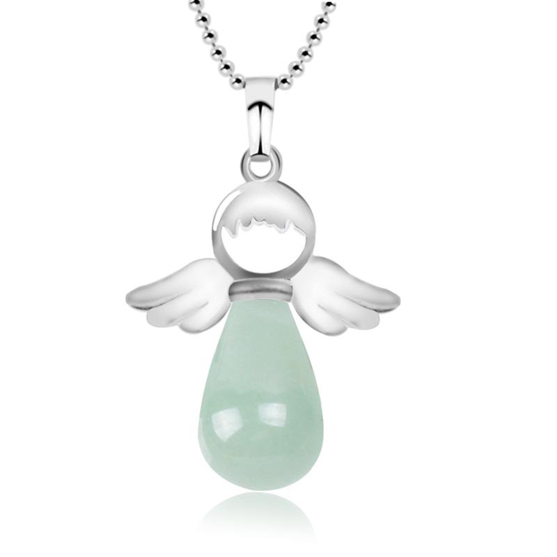 Little Angel Wings Natural Crystal Luck Necklace Pendant