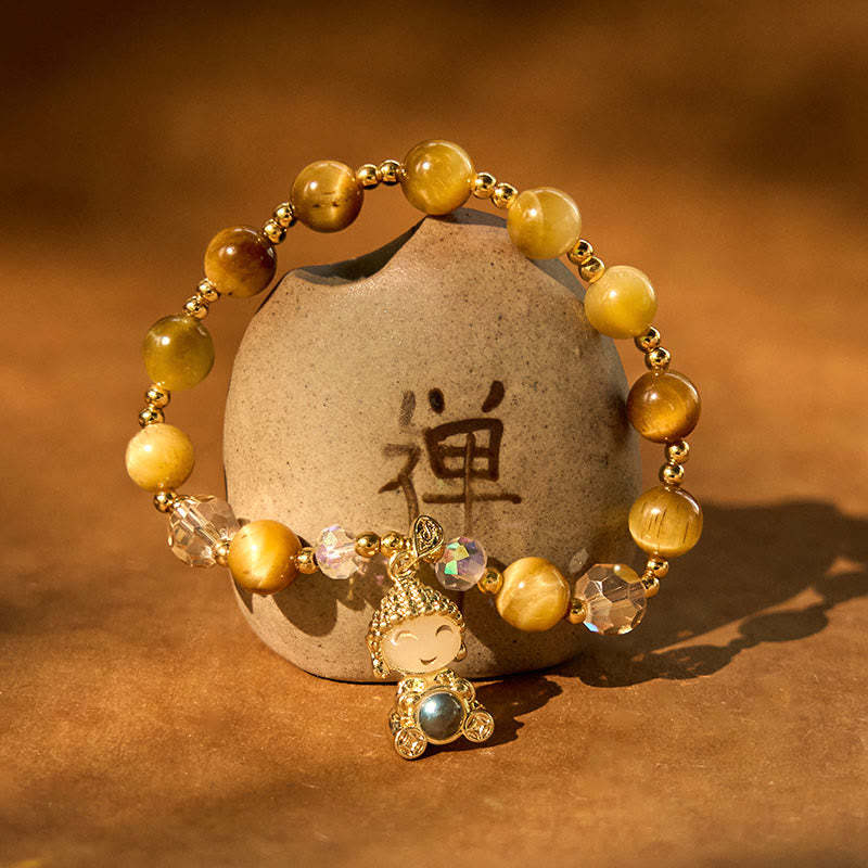 Yellow Tiger Eye Meditation mystic zen Protection Bracelet