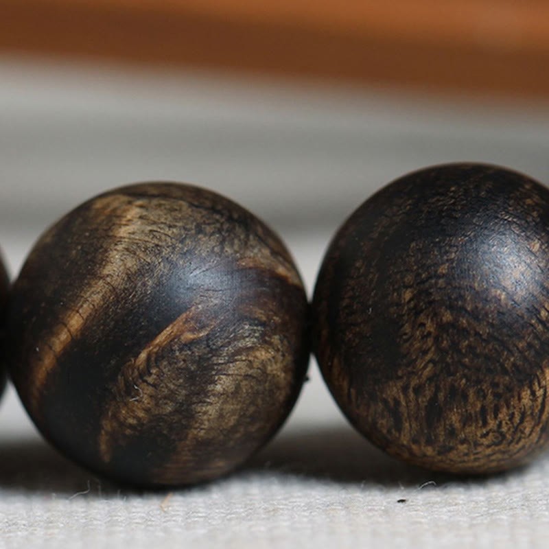 Rare Brunei Agarwood Water Ripple Pattern Peace Calm Bracelet