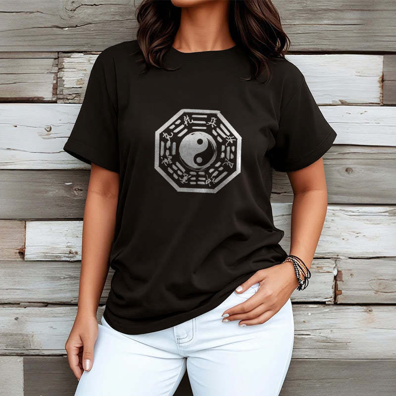 Ba Gua Pattern Cotton Tee T-shirt