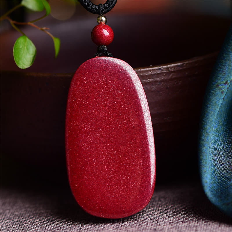 Laughing mystic zen Yin Yang Chinese Zodiac Gourd Natural Cinnabar Blessing Necklace Pendant