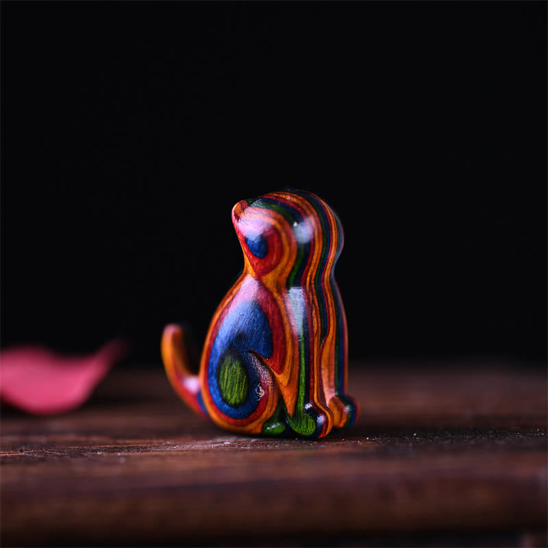 Small Leaf Red Sandalwood Ebony Wood Sandalwood Green Sandalwood Lucky Mini Cat Deer Sooth Phone Hanging Decoration