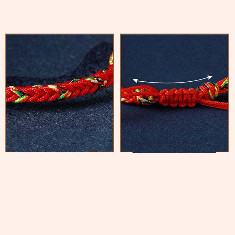 Chinese Zodiac Natal mystic zen Silver Luck Braided String Bracelet