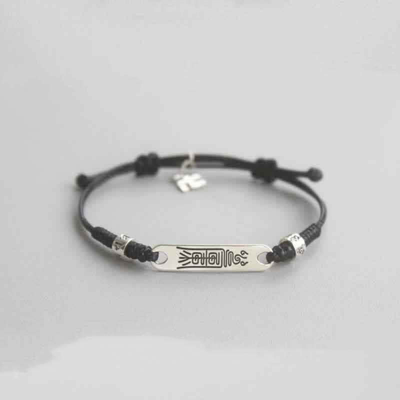 925 Sterling Silver Red String Luck Strength Braid Bracelet