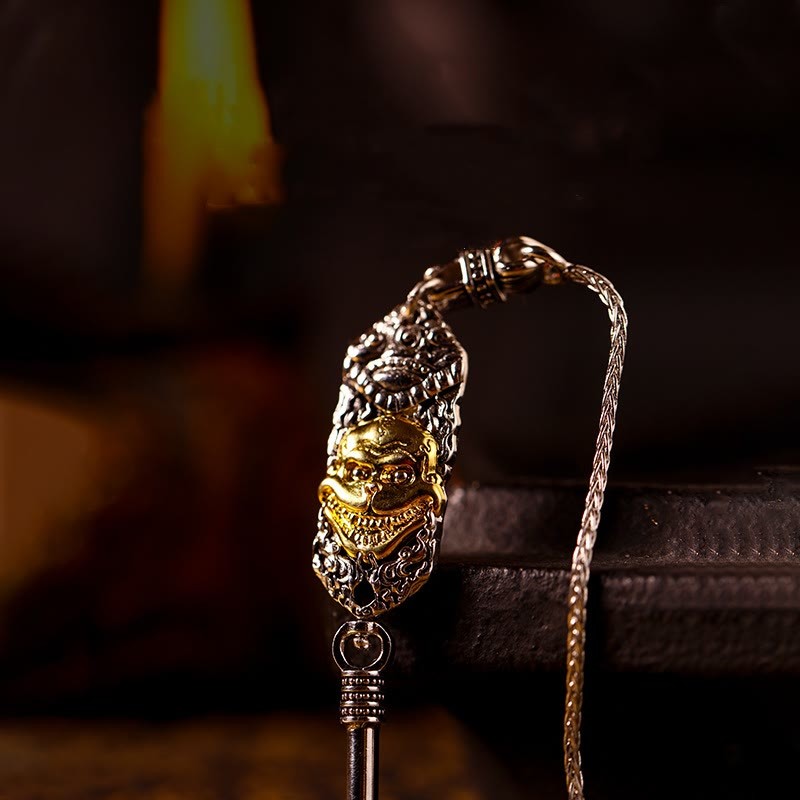 925 Sterling Silver Thousand-armed Guanyin Kwan Yin Avalokite?vara Wealth Necklace Pendant