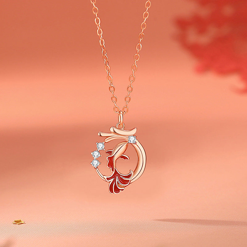 925 Sterling Silver Year Of The Dragon Koi Fish Fu Character Luck Necklace Pendant Bracelet