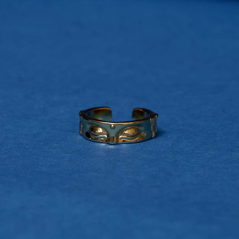 Golden Meditation mystic zen Serenity Copper Adjustable Ring