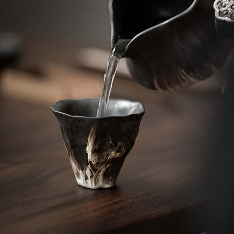 Lotus Flower Shape Zen Ceramic Teacup Kung Fu Tea Cup 50ml