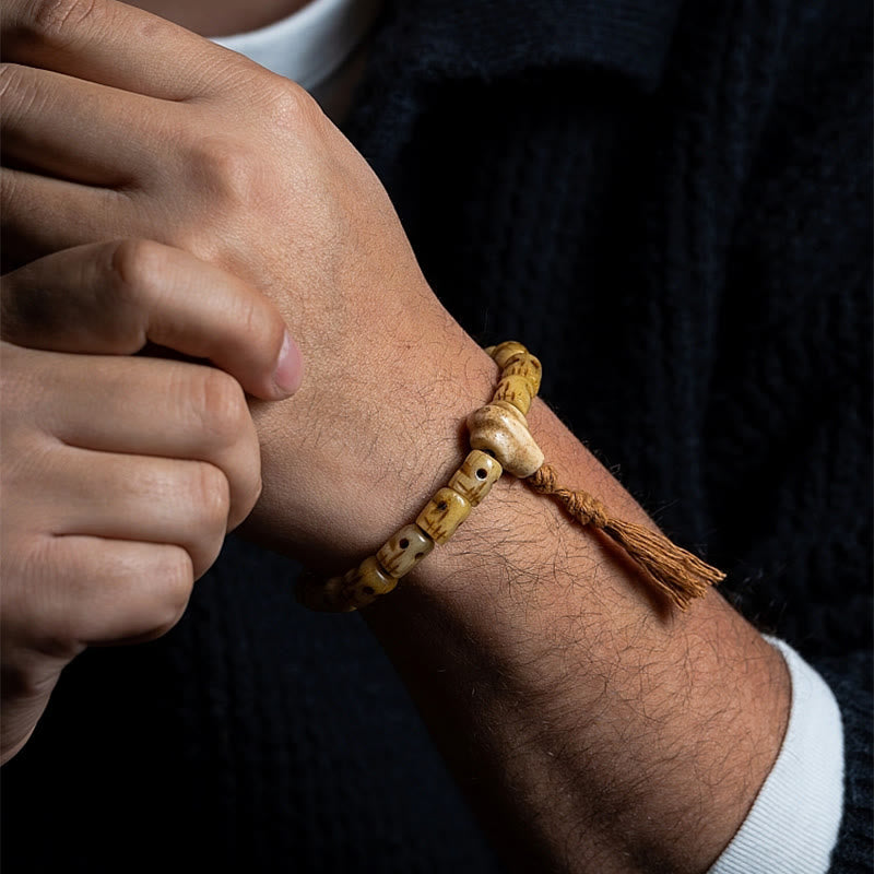 Tibetan Yak Bone The Lord Of The Corpse Forest Keep Away Evil Spirits Bracelet