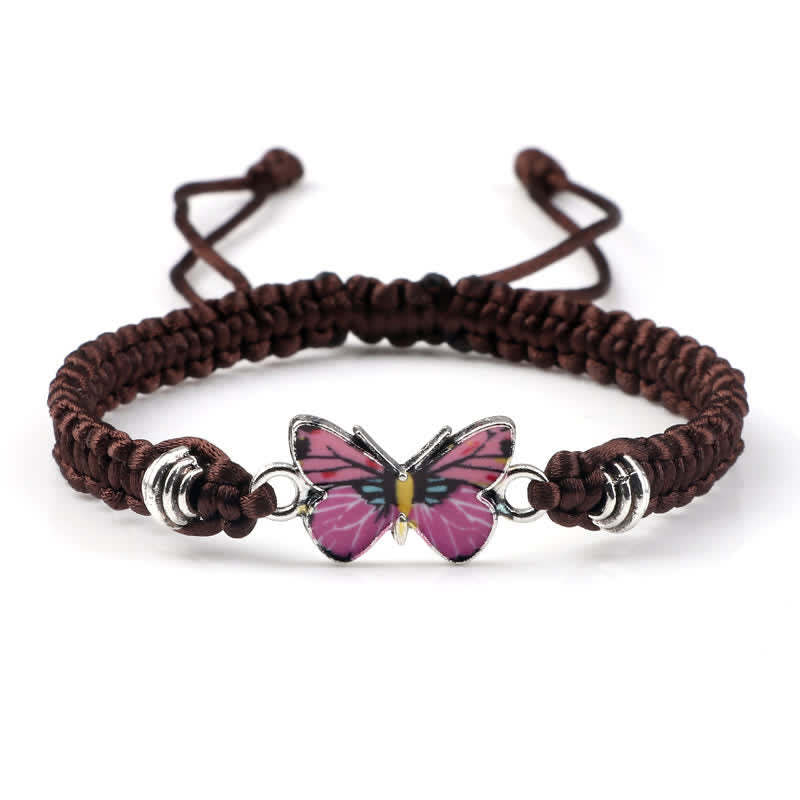 Butterfly Freedom Love String Charm Bracelet