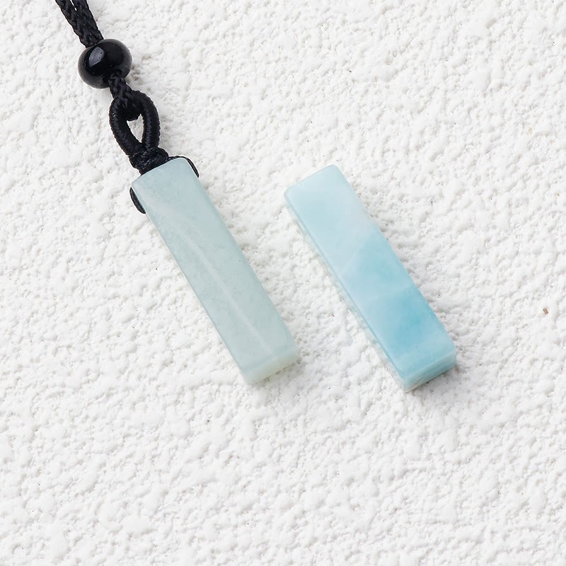 Various Rectangular Crystal Amethyst Green Aventurine Healing Necklace Pendant