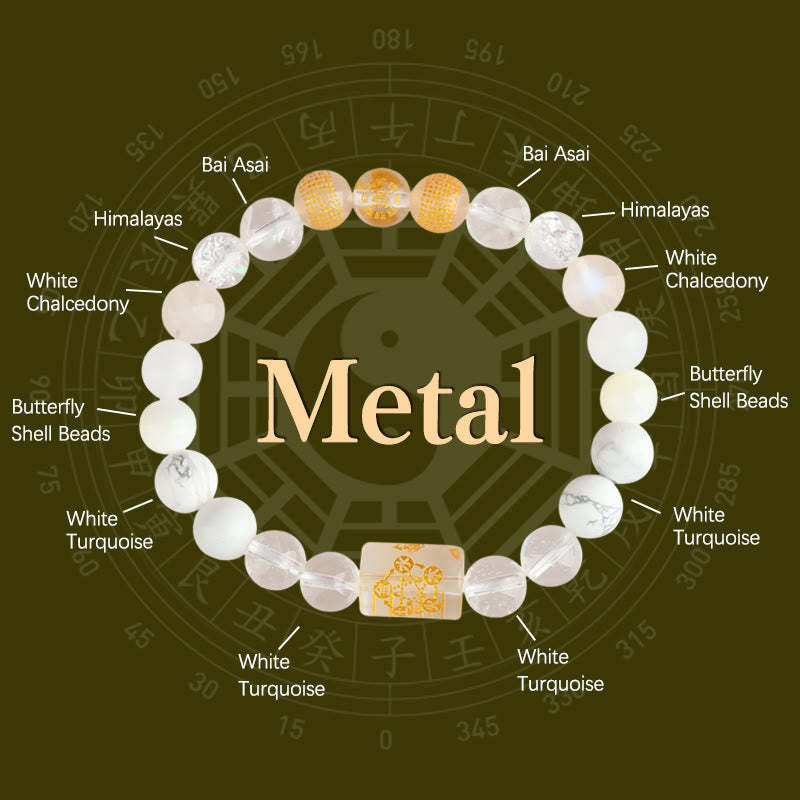 Five Elements God Of Wealth Various Crystal Agate Wealth Luck Bracelet