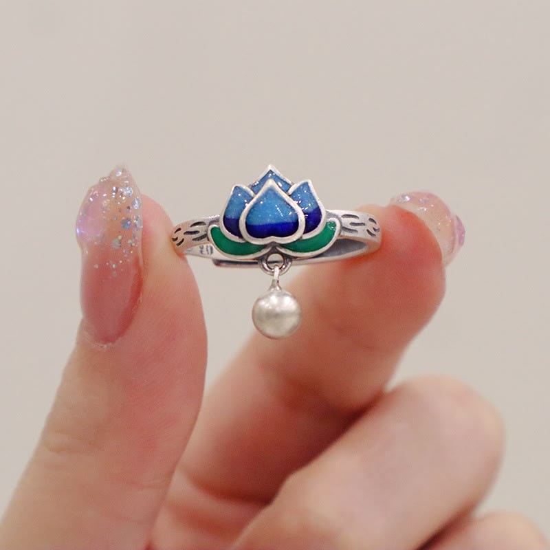Lotus Flower Pattern Enlightenment Ring