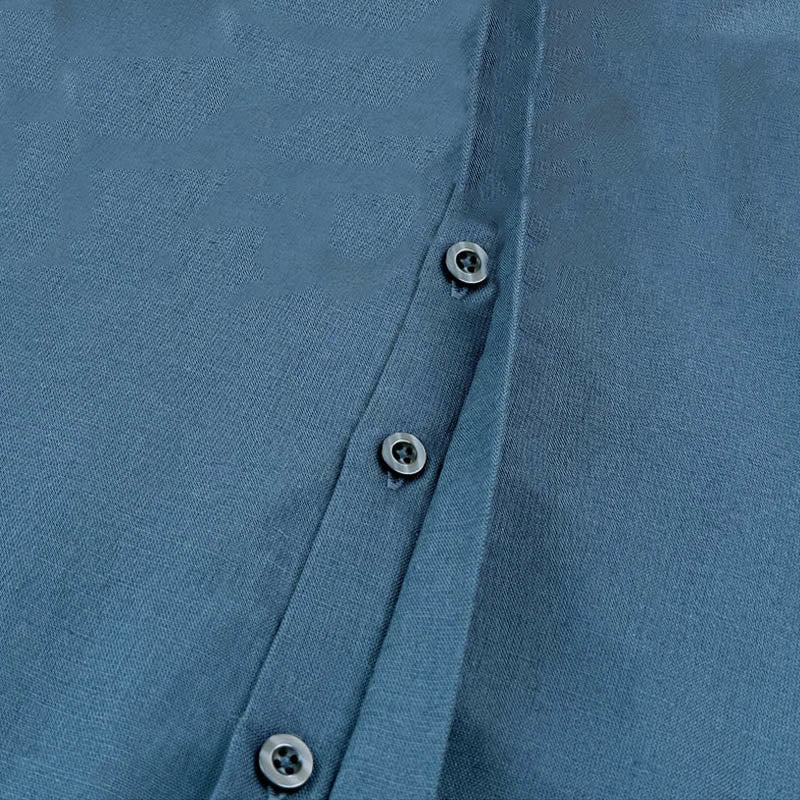 Casual Solid Color Button Front Long Sleeve Cotton Linen Men's Shirts