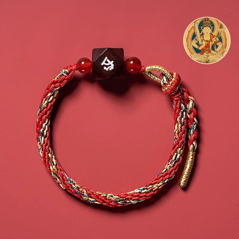Chinese Zodiac Natal mystic zen Small Leaf Red Sandalwood Red String Protection Bracelet