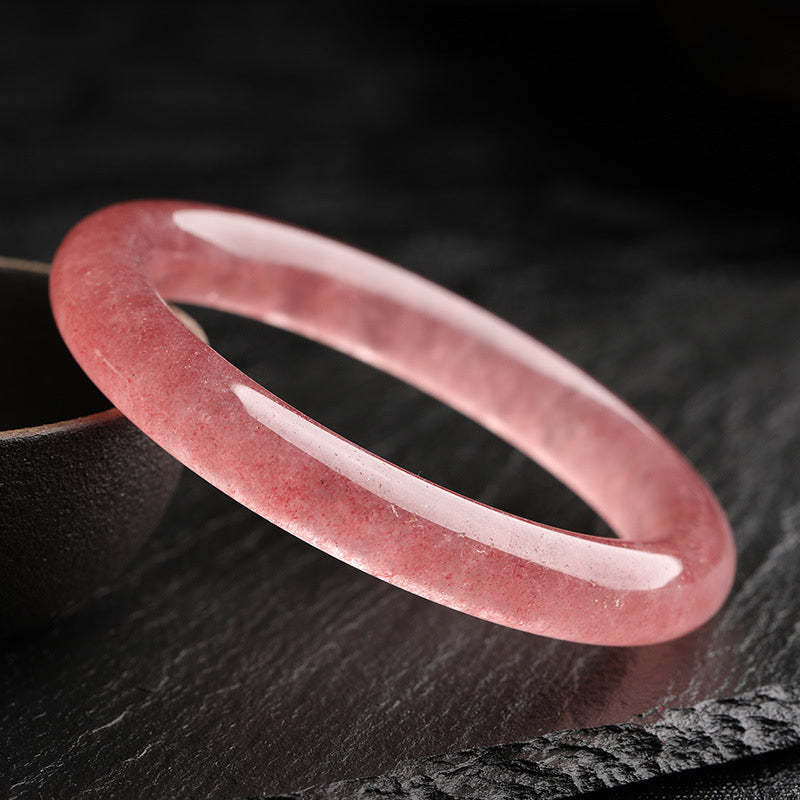 Natural Strawberry Quartz Love Healing Bracelet Bangle