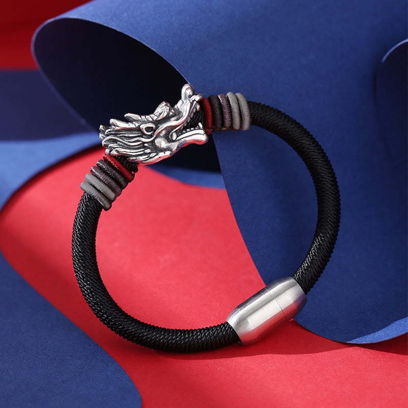 999 Sterling Silver Dragon Luck Handcrafted Braided Child Adult Bracelet