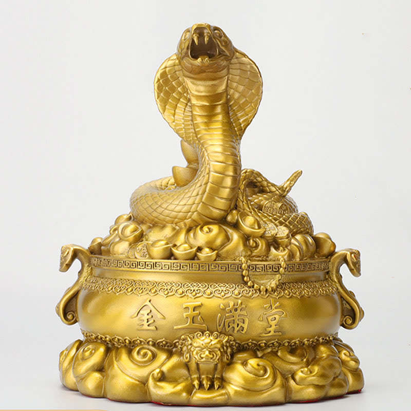 Year Of The Snake Copper Coins Ingots Treasures Fill The Home Brass Statue Home Decoration