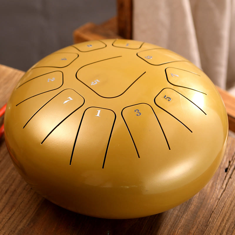Steel Tongue Drum Sound Healing Mindfulness Meditation Yoga Drum Kit 11 Note 8 Inch