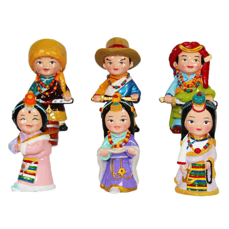 Hand Painted Tibetan Figures Creative Home Office Car Decoration Ornament
