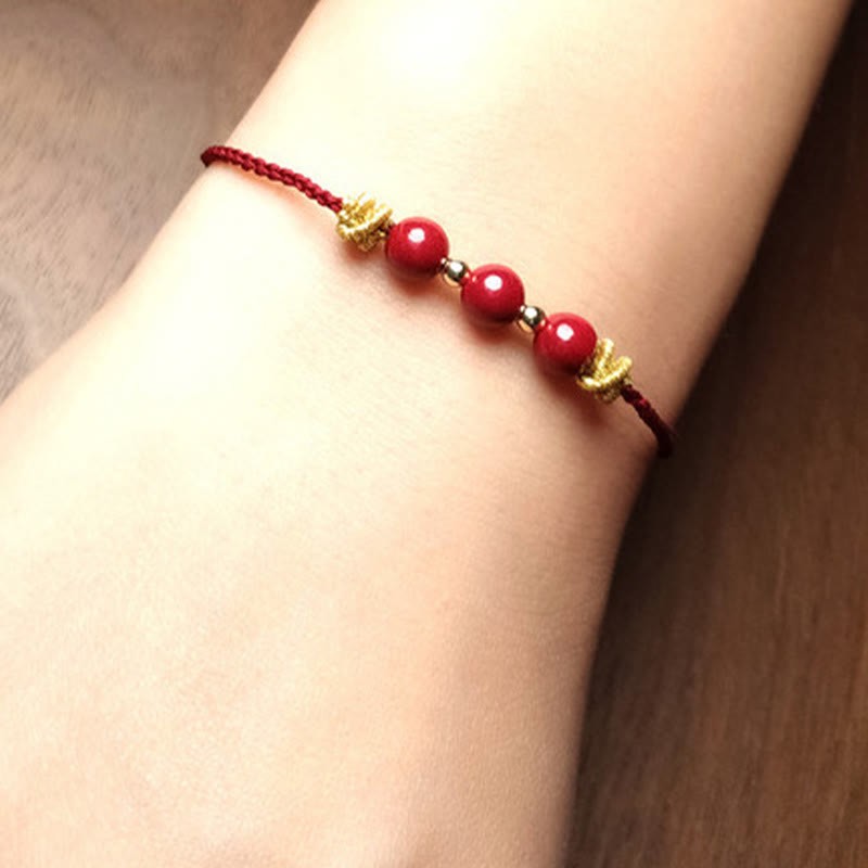 Colorful String Cinnabar Calm Bracelet